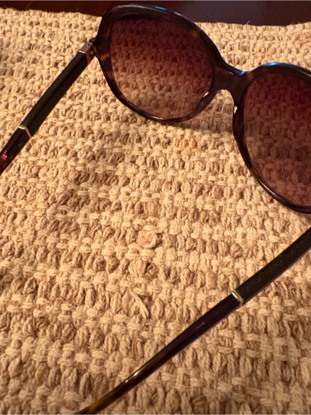 Vintage CHANEL Glossy Brown Gradient Oversized Round Sunglasses. - Picture 5 of 9
